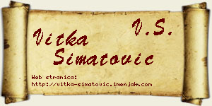 Vitka Simatović vizit kartica